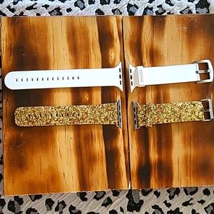 White & Gold Apple Watch band [combo]